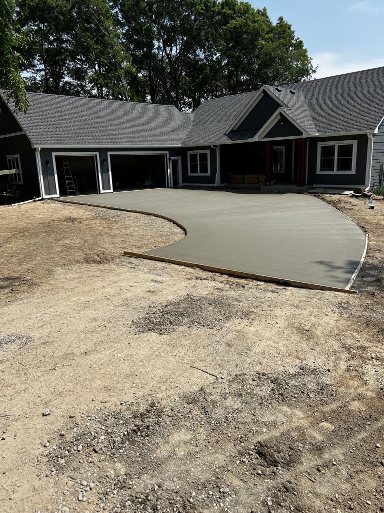 Concrete driveway