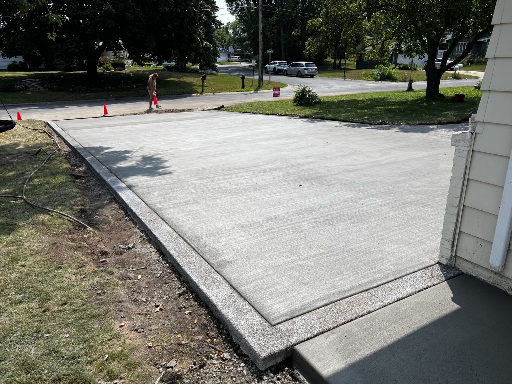 Concrete driveway