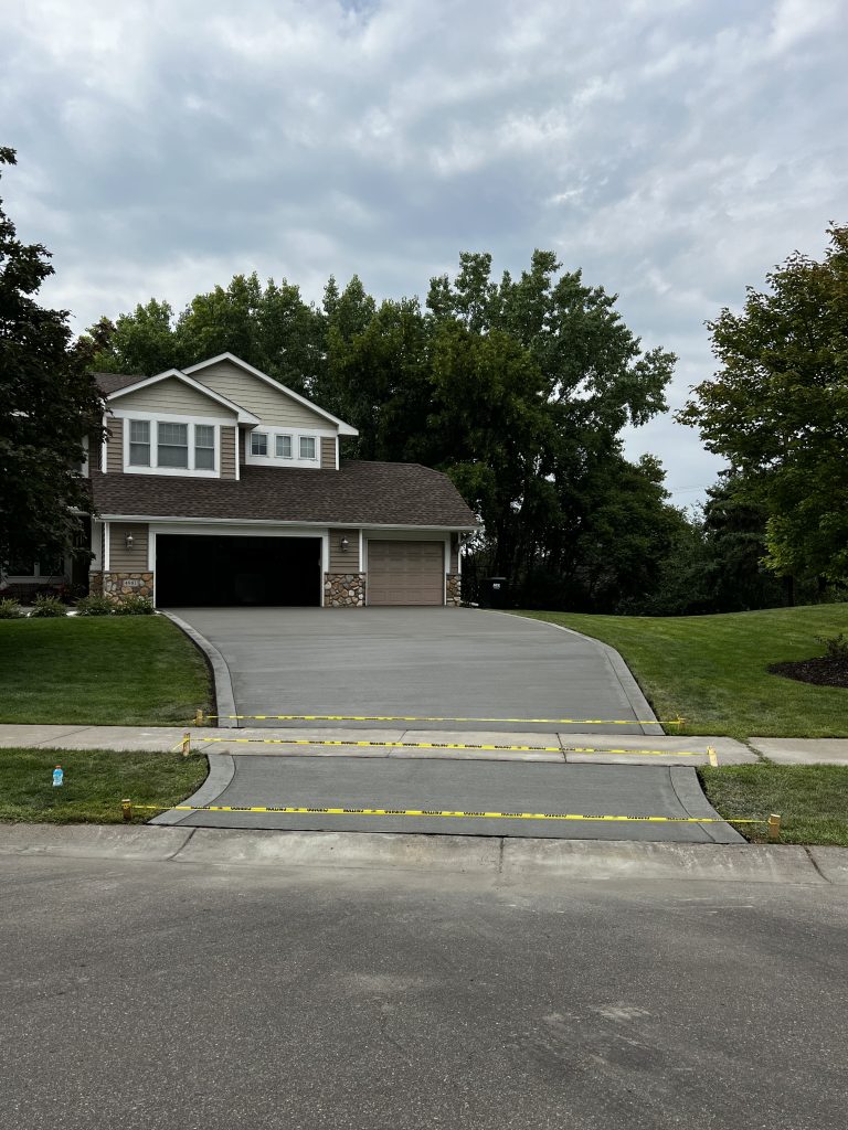 Concrete driveway