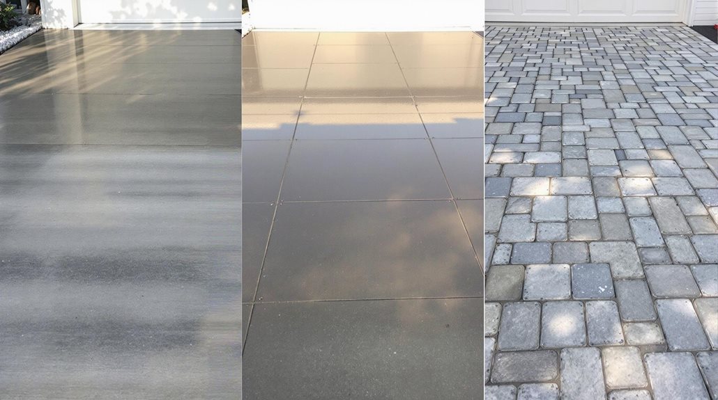 concrete driveway finish types