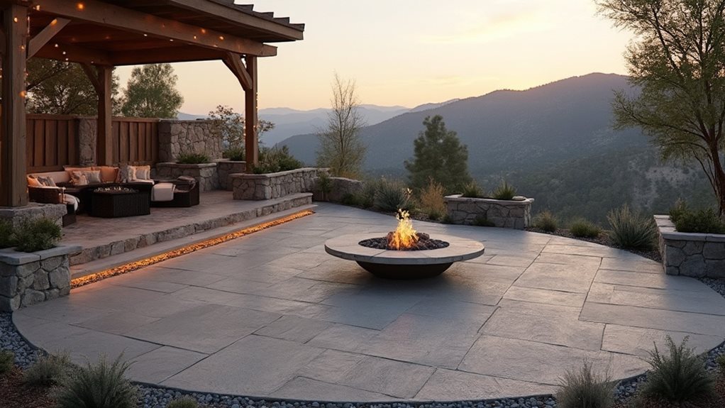 diverse concrete patio styles